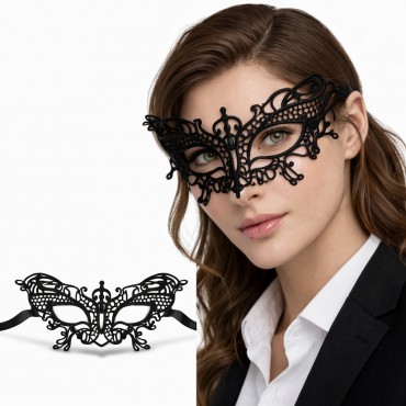 Siyah Dantel Venedik Maskesi Kadın – Zarif Parti & Balo Maskesi 2 No