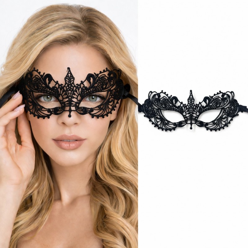 Siyah Dantel Venedik Maskesi Kadın – Zarif Parti & Balo Maskesi 10 No