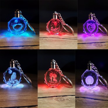 Karışık Modellerde Kristal Işıklı Anahtarlık 