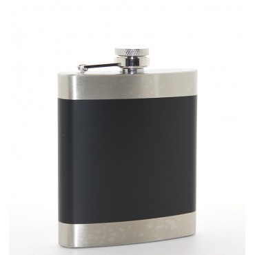 Paslanmaz Çelik Tekli 7 Oz Matara Siyah