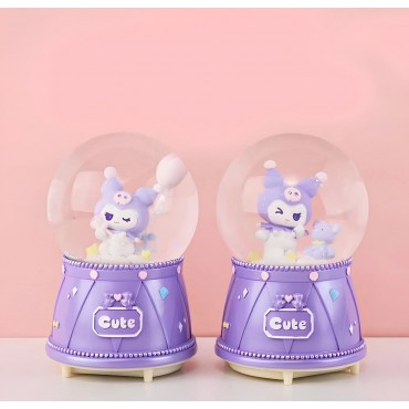 Kuromi Işıklı Müzikli Kar Küresi Orta Boy - Model 3 