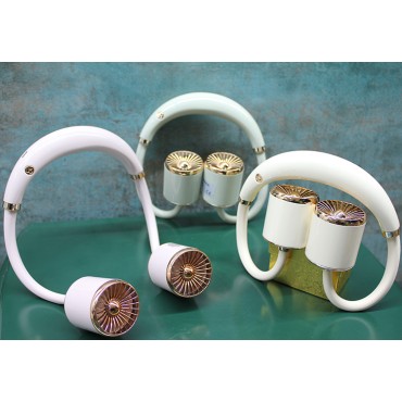 Pastel Renk Şarjlı Boyun Fanı Vantilatör 3 Kademeli 