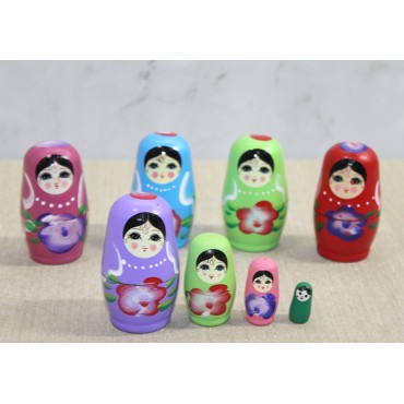 4'lü Ahşap Matruşka Seti 