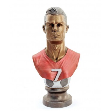 Polyester Ronaldo Figürü Büst