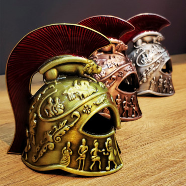 Metal Dekoratif Şövalye Miğferi - Tarihi Tasarım - 10x5 cm 