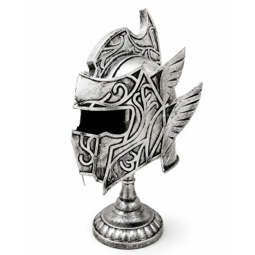Fantastik Tasarımlı Miğfer Biblosu - Metal - 53x20 cm Dekoratif Obje 