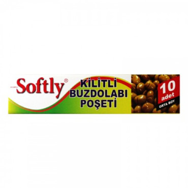 Kilitli Buzdolabı Poşeti - 10'lu Paket - Orta Boy 