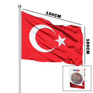 Türk Bayrağı - 100x150 cm - Alpaka Kumaş