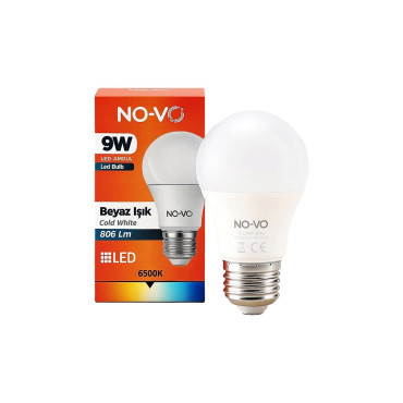 Beyaz Led Ampul - 9W - E27 Duy 