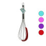 Krom Saplı Çelik Metal Çırpıcı - Renkli Silikon Kazıyıcılı - 30 cm