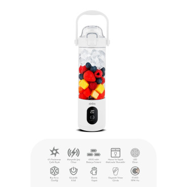 Sinbo Şarjlı Smoothie Blender - Taşınabilir - 700 ml Kapasite 