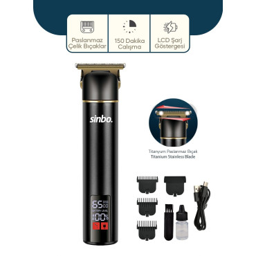Sinbo Saç Sakal Tıraş Makinesi - Alüminyum Alaşımlı Gövde - USB Şarjlı 