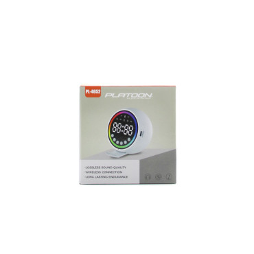 Dijital Çalar Saat - Bluetooth Özellikli Mini Hoparlör - USB Şarjlı - Işıklı 