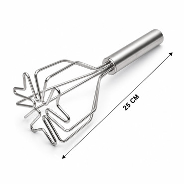 Patates Ezici - Kalp Şekilli - Paslanmaz Çelik - 26 cm Uzunluk 