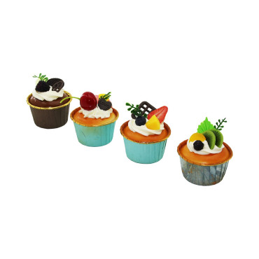 Buzdolabı Magneti - Mini Muffin Tasarımlı - Karışık Model 