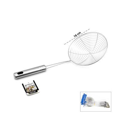 Metal Kevgir - Paslanmaz Çelik - 16 cm 