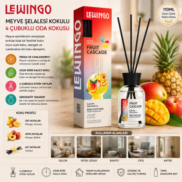 Fruit Cascade Bambu Çubuklu Oda Kokusu - 110 ml - Cam Şişe 
