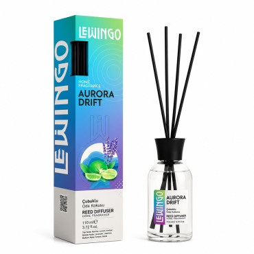 Aurora Drift Bambu Çubuklu Oda Kokusu - 110 ml - Cam Şişe 