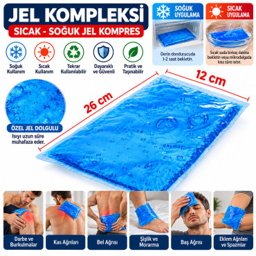 Jel Kompres - Sıcak ve Soğuk Kullanım - Buz Termojel