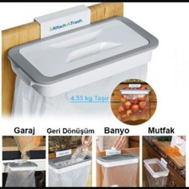 Attach A Trash Kapaklı Çöp Poşeti Tutucu Aparat
