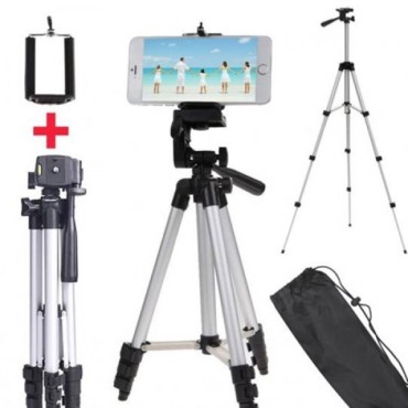 Telefon ve Kamera Tutucu Tripot Ayak 130 cm (Telefon Tutuculu)