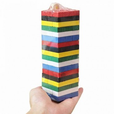Renkli Ahşap Denge Oyunu (55 Parça)