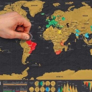 Scratch Map Kazıma Poster Haritası deluxe