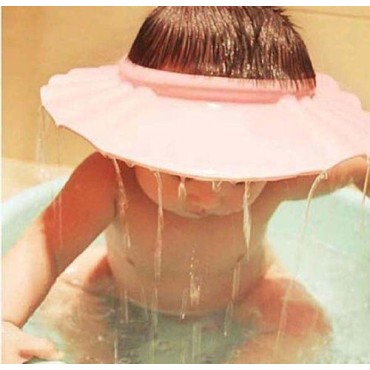 Ayarlanabilir Bebek Banyo Şapkası Pembe