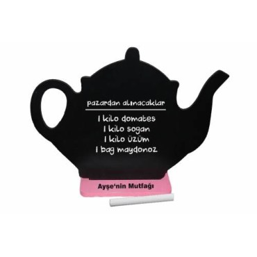 Çaydanlık Şekline Yazı Tahtası