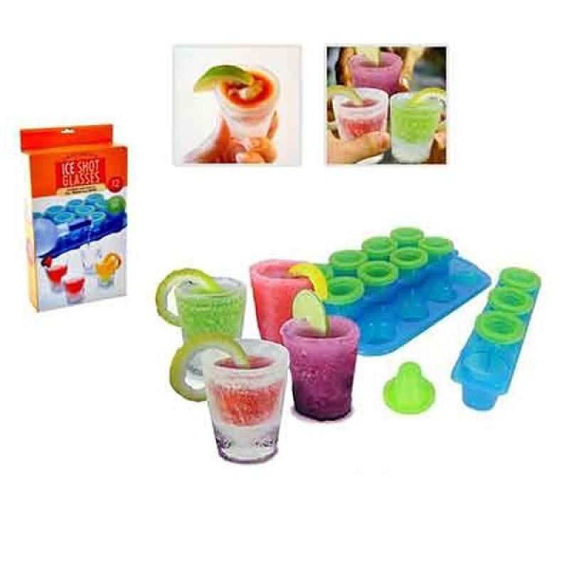 Buz Bardak Kalıbı Ice Shot Glasses 12 Hazneli