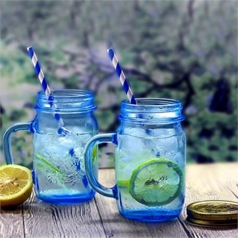 Кружка из стеклянной банки. Maison Jar. Mason Jar. Баночка для воды с трубочкой. Баночки с напитком разноцветные.