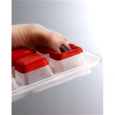 12li Kapaklı Buz Kalıbı Yapışmaz Silikon Taban