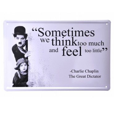  Charlie Chaplin Metal Levha 20*30