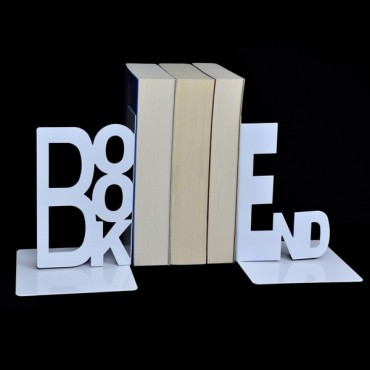   Book End Beyaz Metal Kitap Tutucu