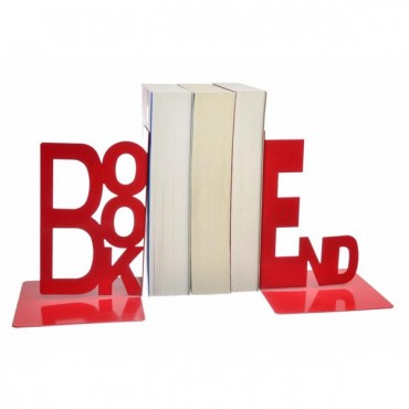   Book End Kırmızı Metal Kitap Tutucu