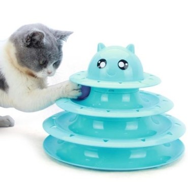  3 Katlı Kedi Oyuncağı Turntable Cat Toy