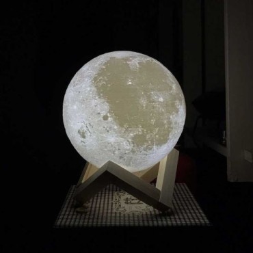 3D Ay Şeklinde Dekratif Gece Lambası Masa Lambası