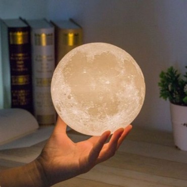 3D Ay Şeklinde Dekratif Gece Lambası Masa Lambası