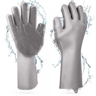 Sihirli Isıya Dayanıklı Silikon Çok Amaçlı Bulaşık Eldiven Fırçası Magic Gloves