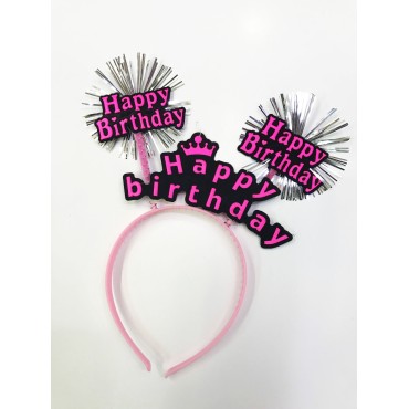 Happy Birthday Neon Renk Doğum Günü Tacı 12 Adet