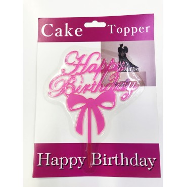 Happy Birthday Fiyonk Cake Topper 4 Adet