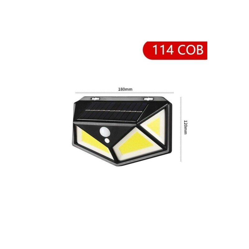 Hareket Sensörlü Bahçe Lambası 114 Led 3 Mod