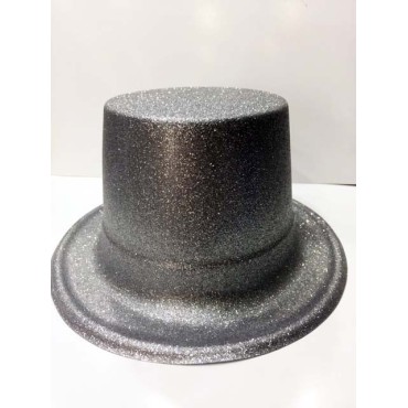 Plastik Parti Şapkası Gümüş Siml