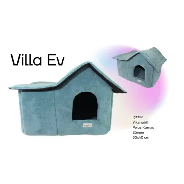Peluş Villa Kedi Köpek Evi