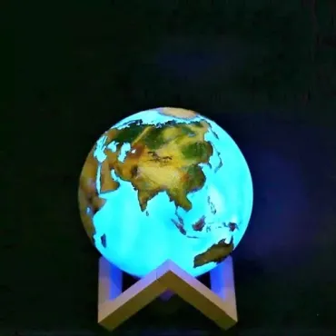 3D Dünya Led Lamba