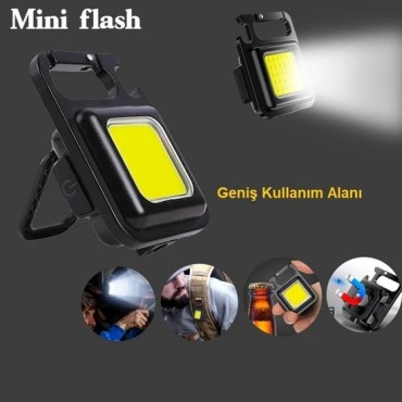  30 Ledli  Mıknatıslı Mini Anahtarlık Flash Kamp Lambası 