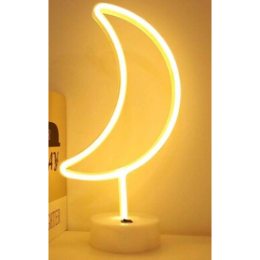 Neon Işıklı Ay Lamba