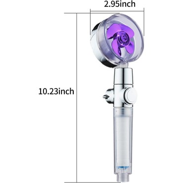Turbo Pervaneli ve Ayarlanabilir Duş Başlığı 