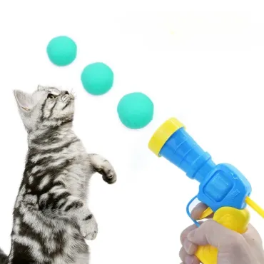 Peluş Top Atan İnteraktif Kedi Oyuncağı
