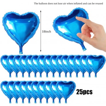 Metalize Mavi Kalp Folyo Balon